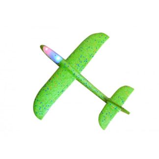 Самолет метательный планер светящийся салатовый 48 см. оптом