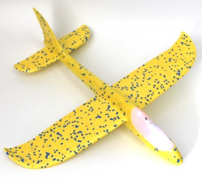 Самолет метательный планер светящийся желтый 48 см. оптом